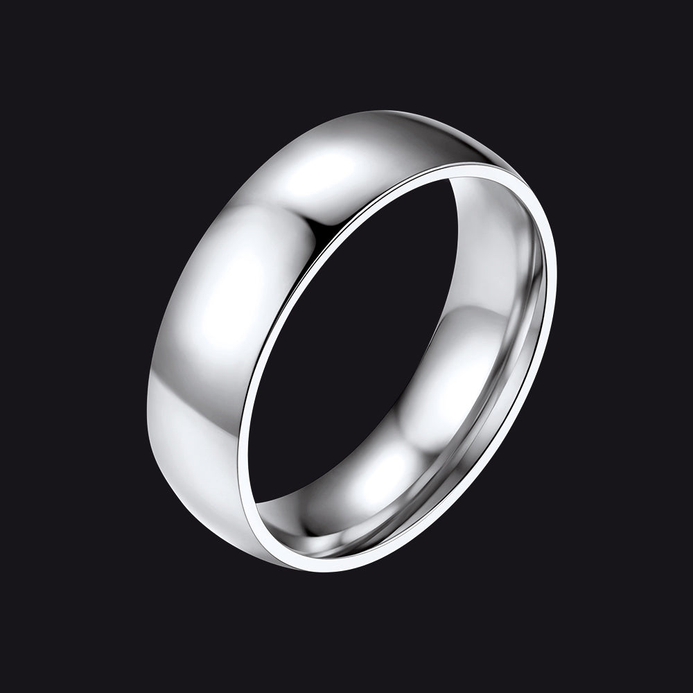 6mm Minimalist Plain Band Ring for