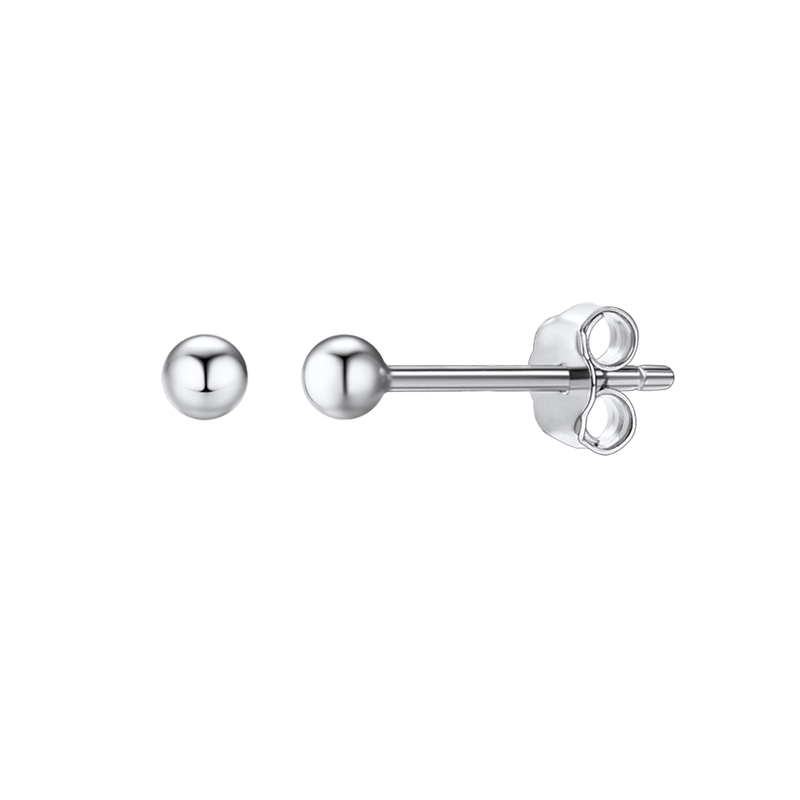 S925 Silver Minimalist Ball Stud Earrings for