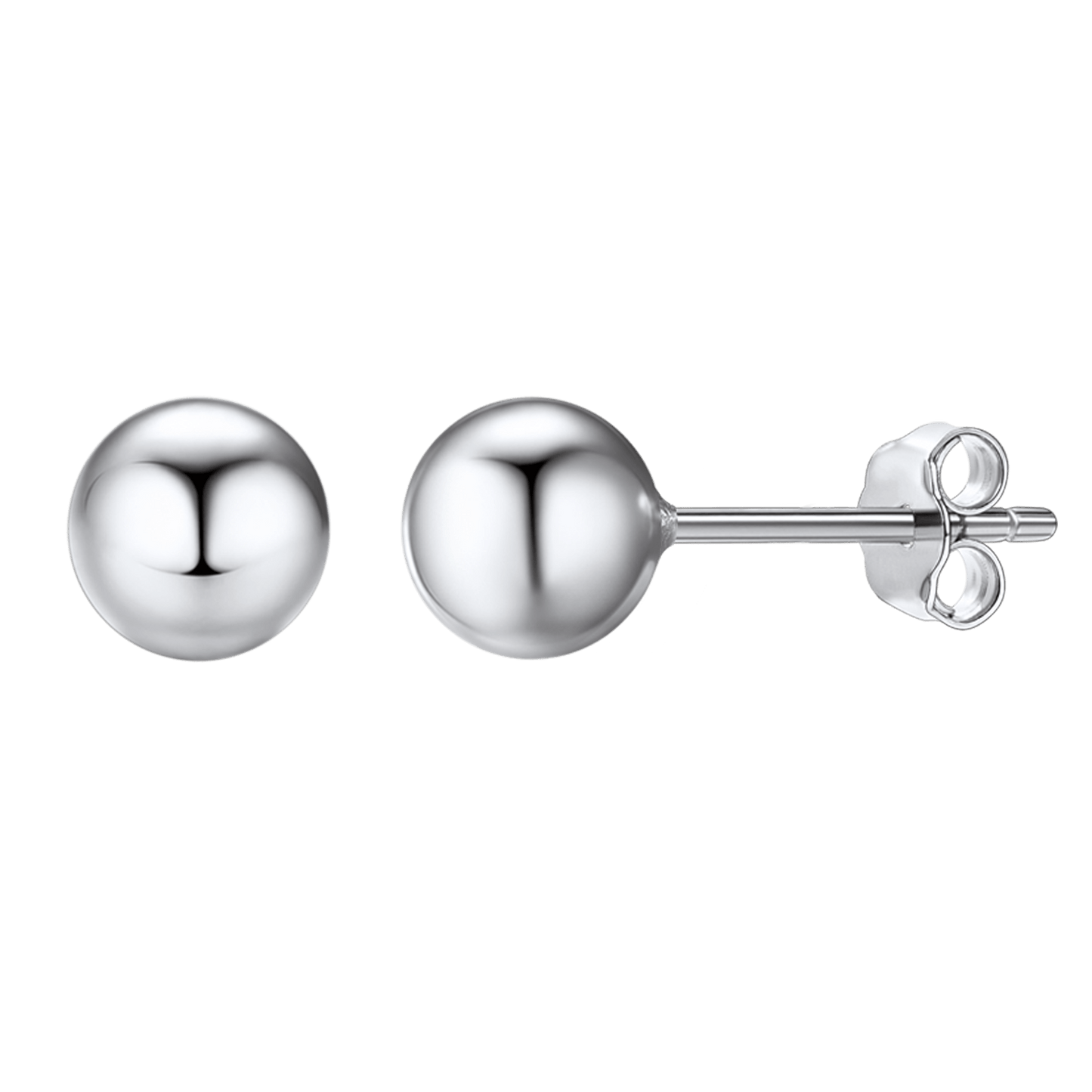 S925 Silver Minimalist Ball Stud Earrings for