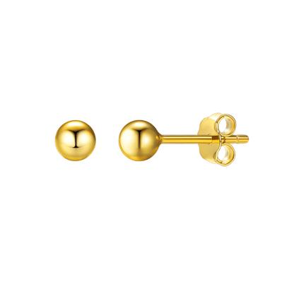 S925 Silver Minimalist Ball Stud Earrings for