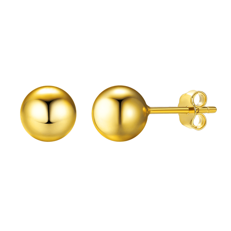 S925 Silver Minimalist Ball Stud Earrings for