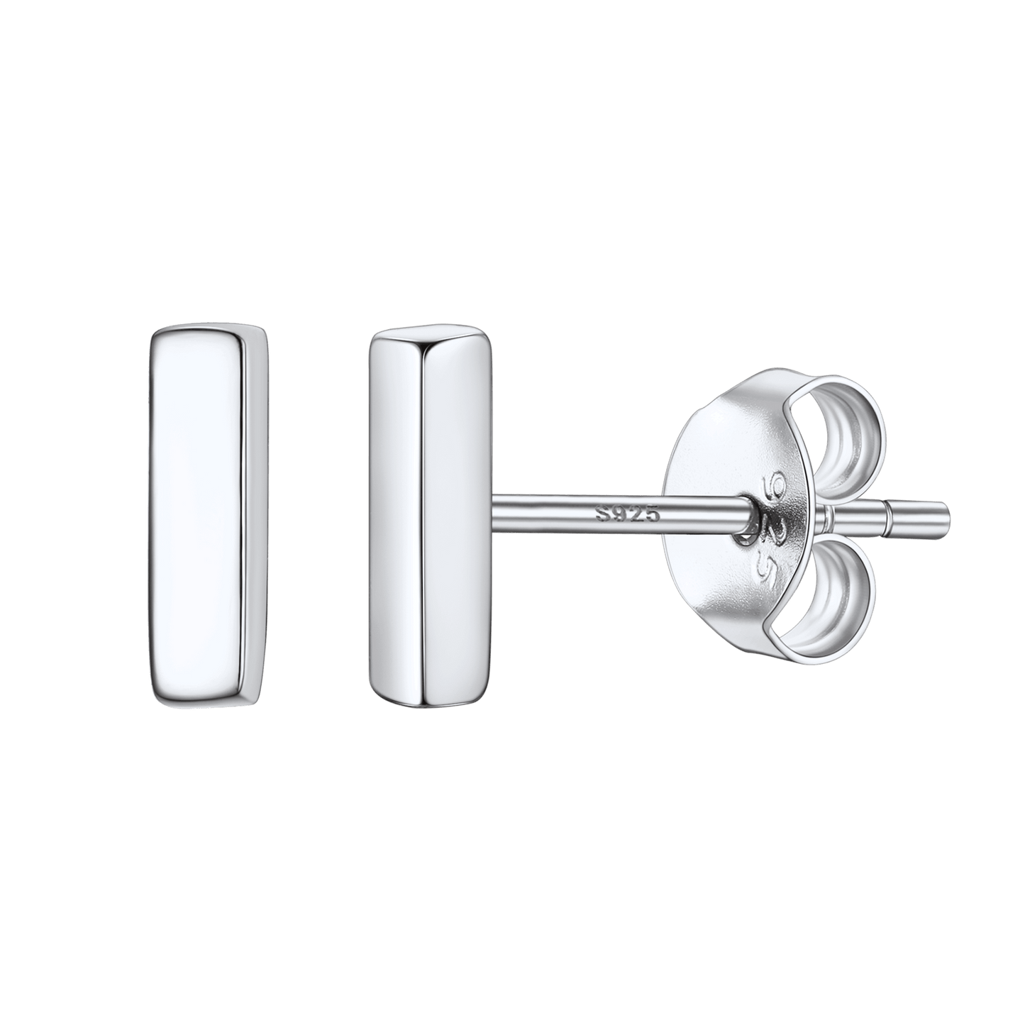 Sterling Silver Tiny Initial Letter Earrings Alphabet Studs for