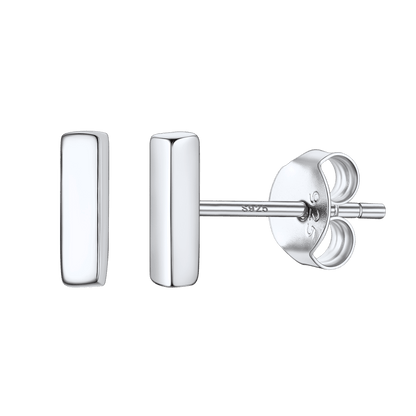 Sterling Silver Tiny Initial Letter Earrings Alphabet Studs for