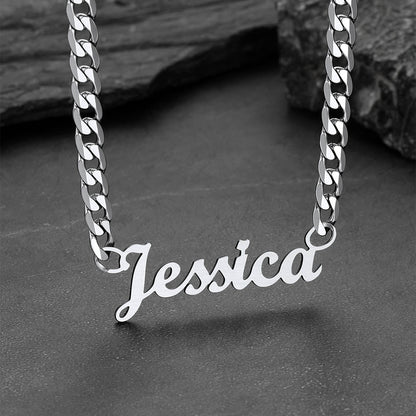 6mm Custom Nameplate Chain & Bracelet Set for