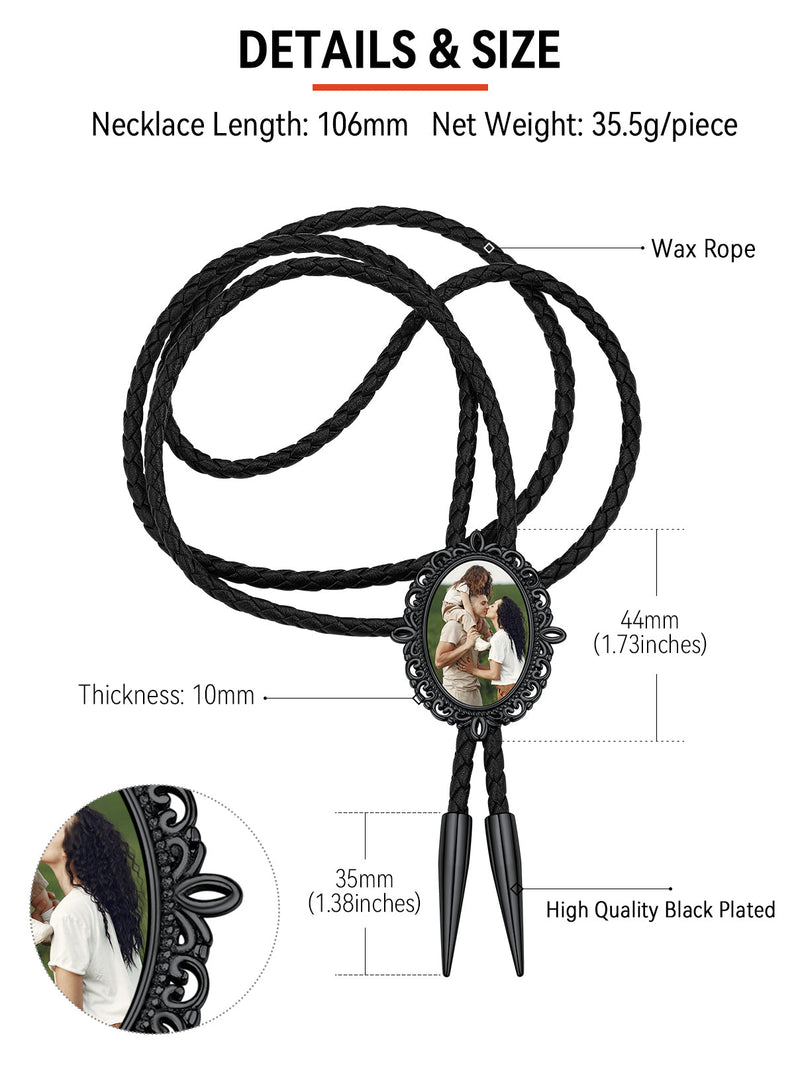 Personalized Memorial Photo Bolo Ties for Wedding