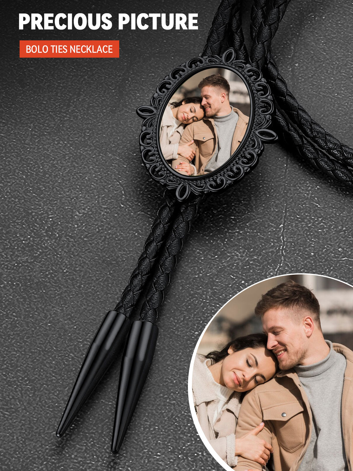 Personalized Memorial Photo Bolo Ties for Wedding