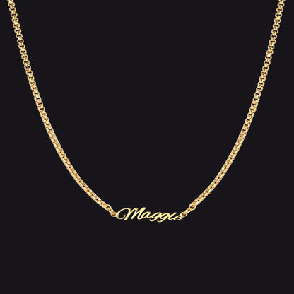 Personalized Multi Name Box Chain Necklace , Custom Mothers Day Presents