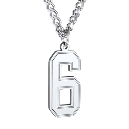 Personalized Sports Jersey Number Chain Necklace for Sport Fans