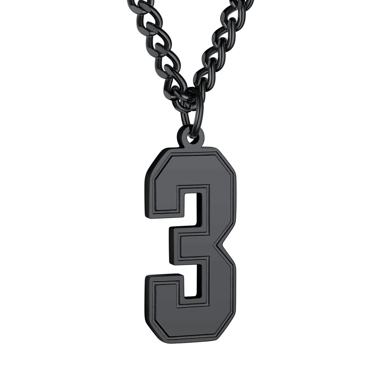 Personalized Sports Jersey Number Chain Necklace for Sport Fans