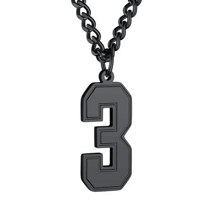 Personalized Sports Jersey Number Chain Necklace for Sport Fans