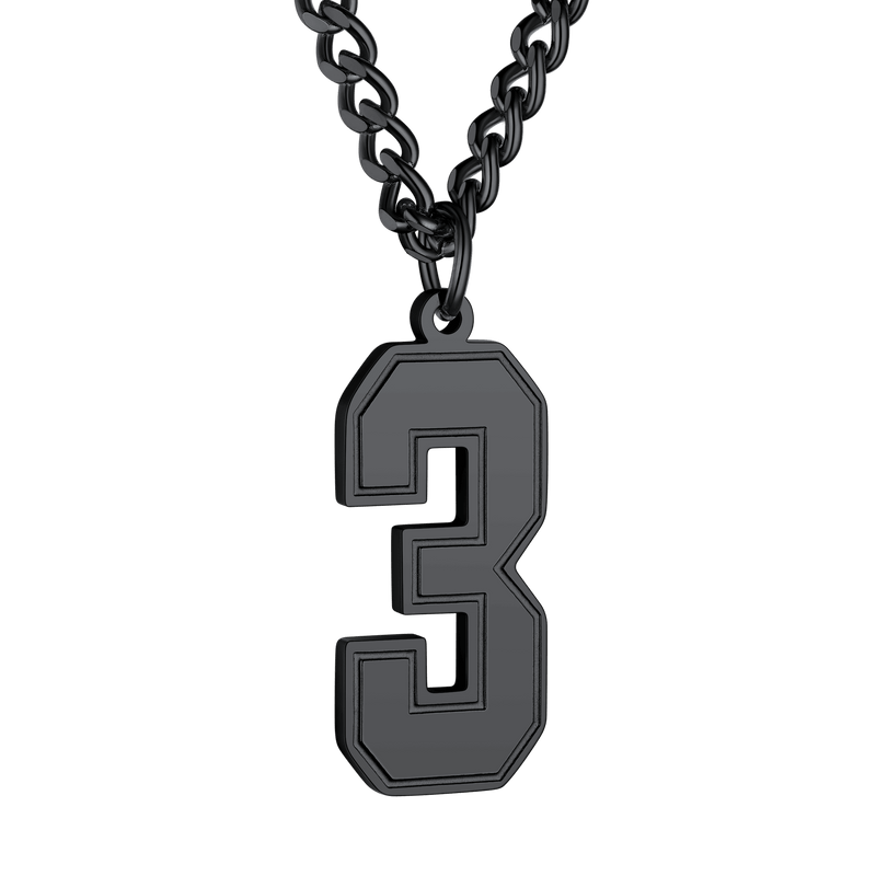 Personalized Sports Jersey Number Chain Necklace for Sport Fans