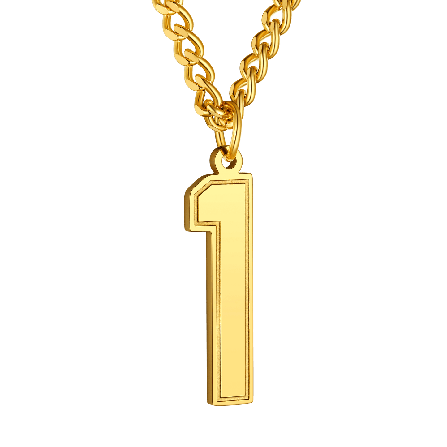 Personalized Sports Jersey Number Chain Necklace for Sport Fans