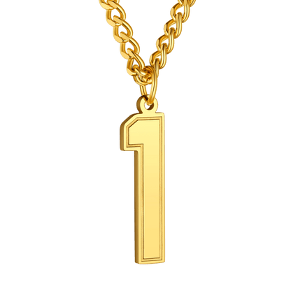Personalized Sports Jersey Number Chain Necklace for Sport Fans