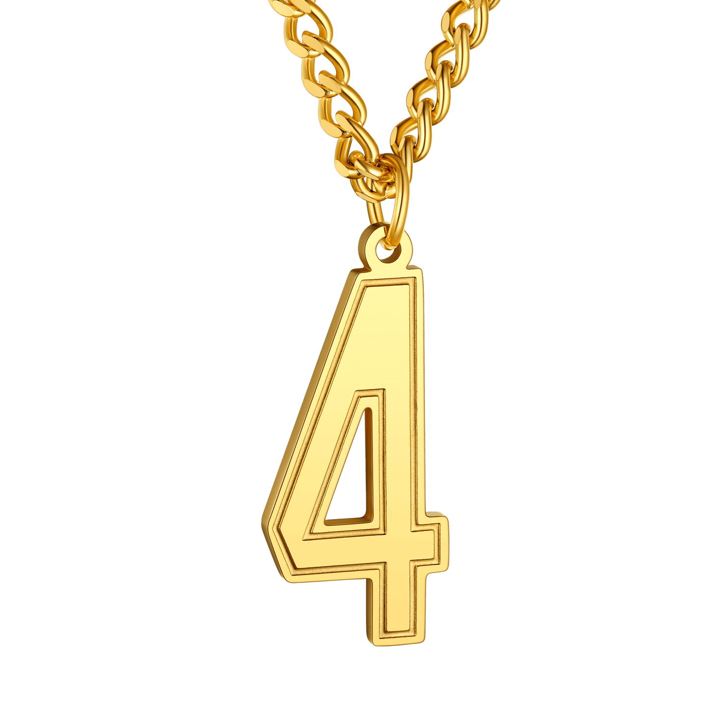 Personalized Sports Jersey Number Chain Necklace for Sport Fans