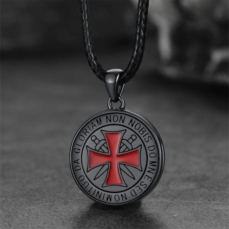 Custom Knights Templar Cross Photo Locket Necklace With Picture