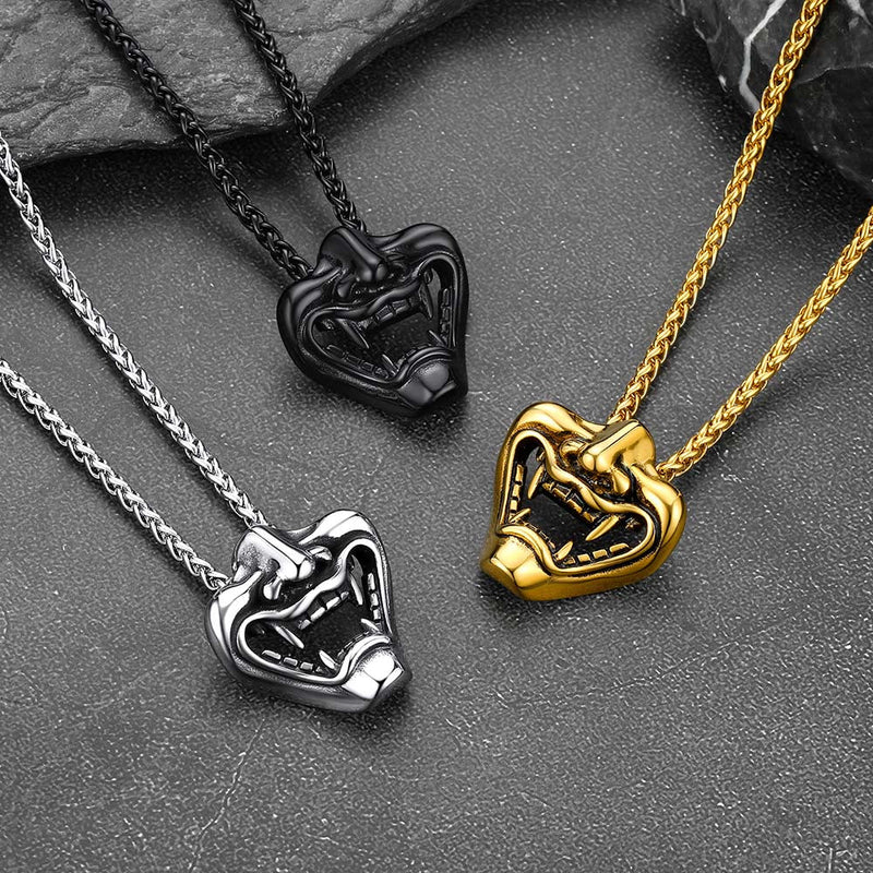 Flash Gothic Devil Joker Necklace for