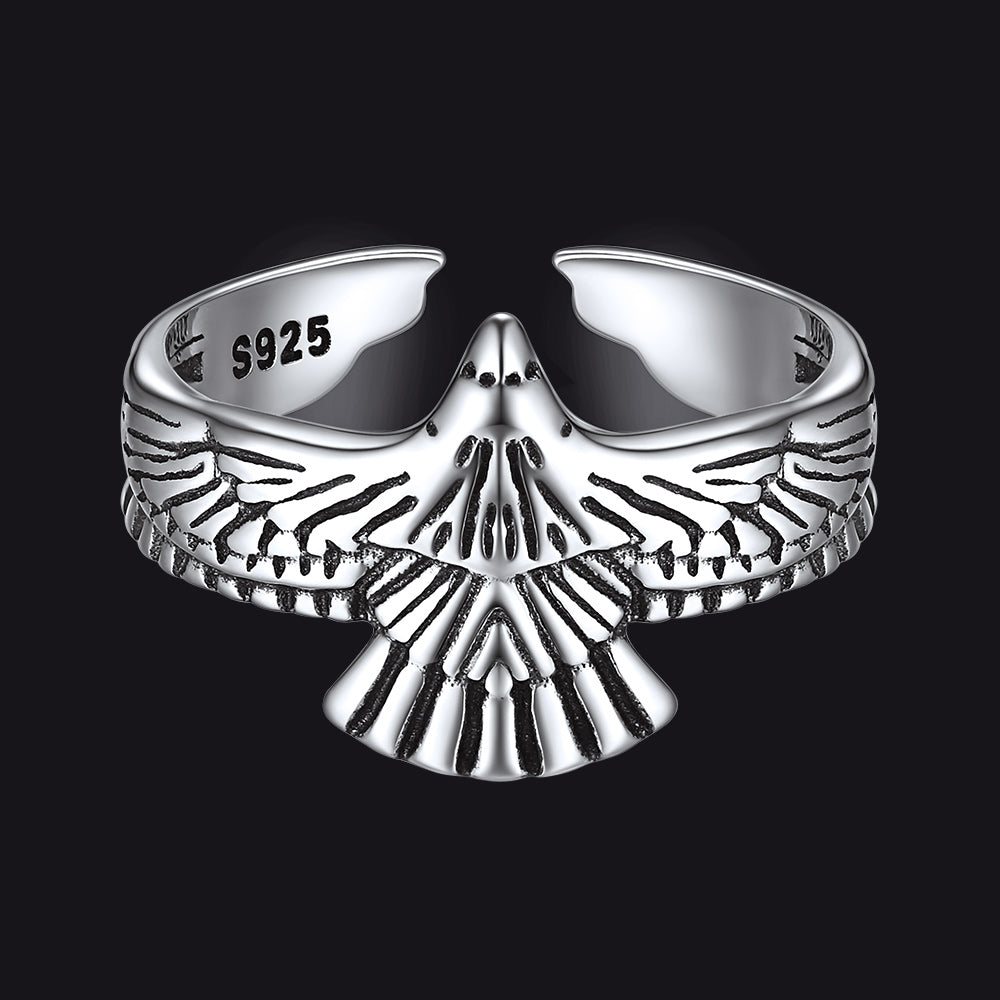 Faithheart Punk Hawk Open Adjustable Ring for