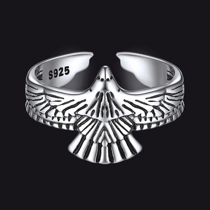Faithheart Punk Hawk Open Adjustable Ring for