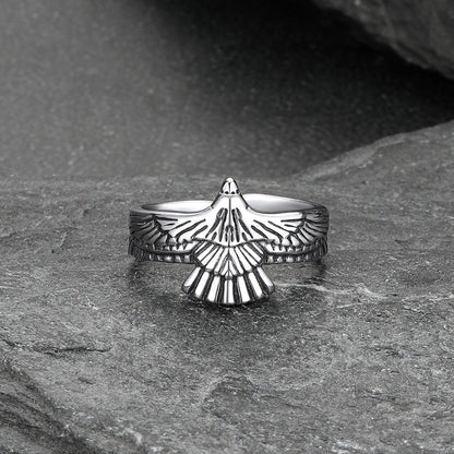 Faithheart Punk Hawk Open Adjustable Ring for