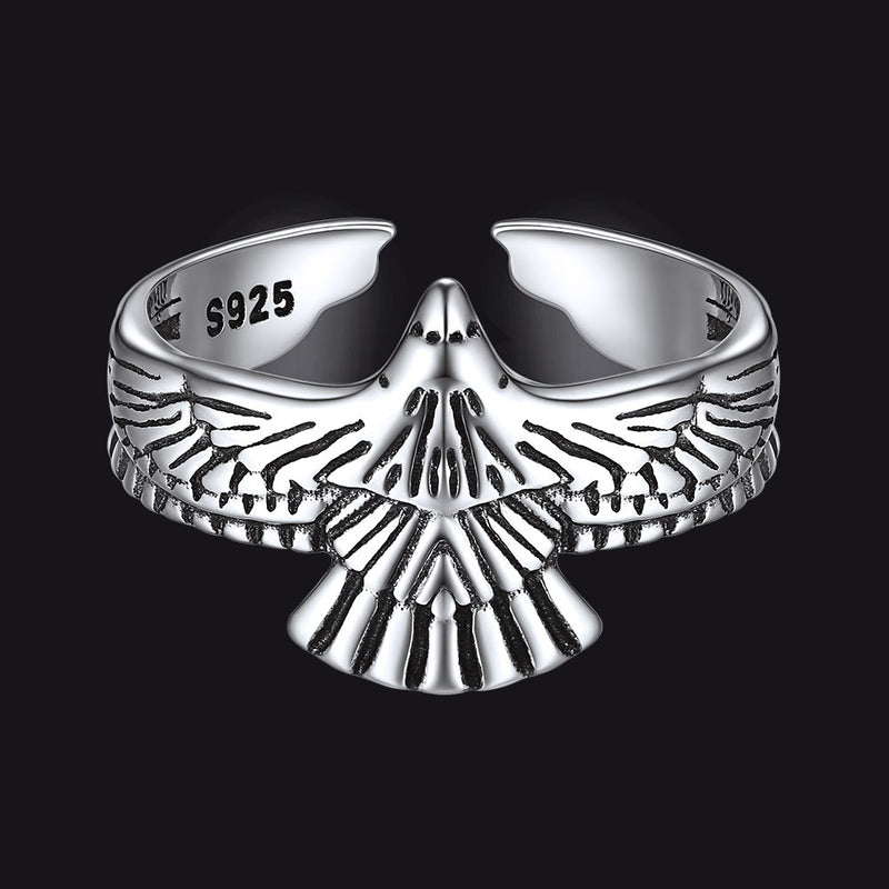 Faithheart Punk Hawk Open Adjustable Ring for