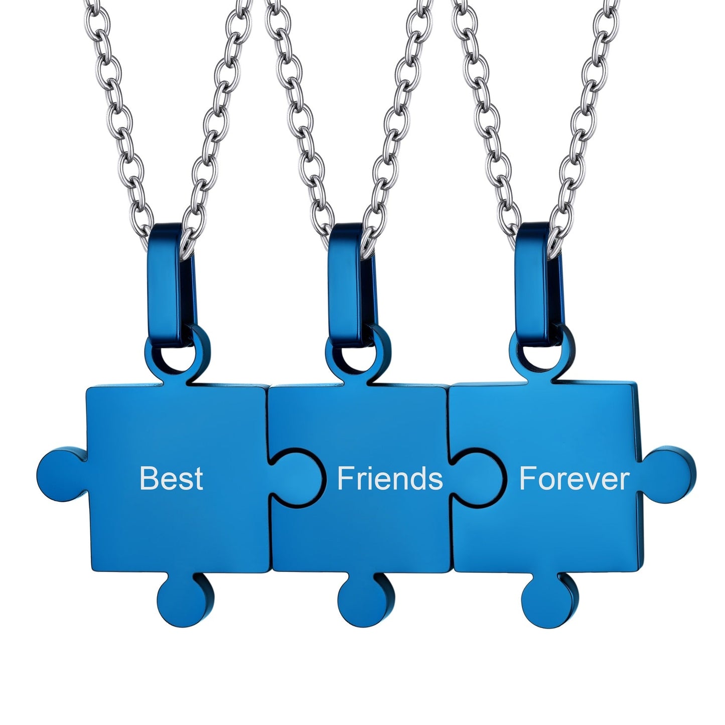 Custom Puzzle Piece Matching Pendant Necklaces Set for Family Best Friends