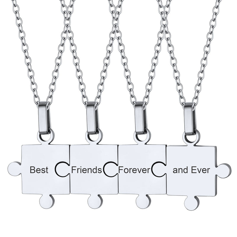 Custom Puzzle Piece Matching Pendant Necklaces Set for Family Best Friends