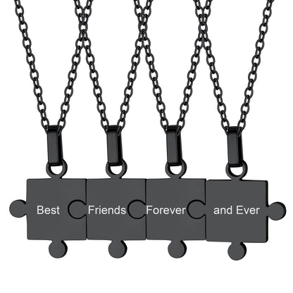 Custom Puzzle Piece Matching Pendant Necklaces Set for Family Best Friends