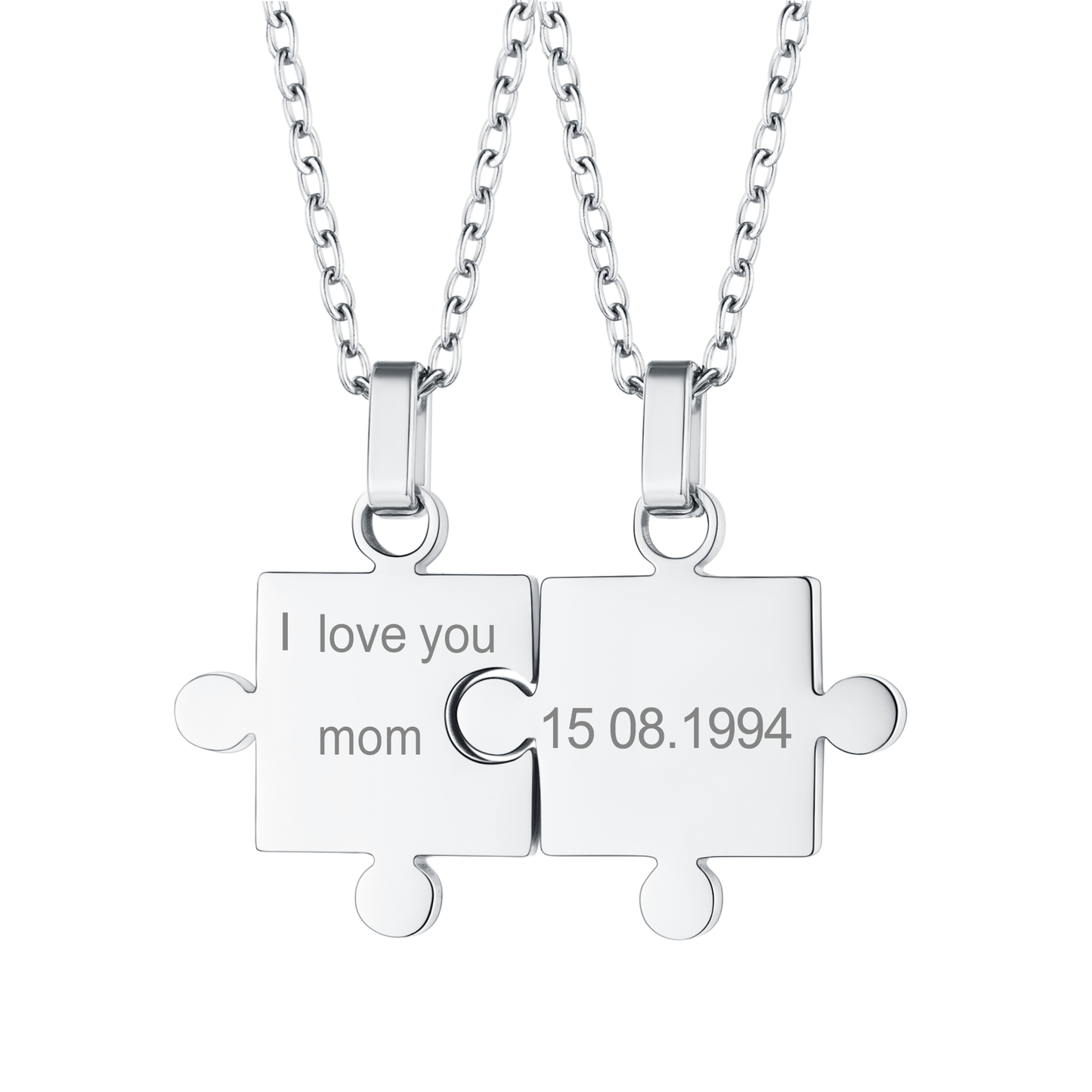 Custom Puzzle Piece Matching Pendant Necklaces Set for Family Best Friends