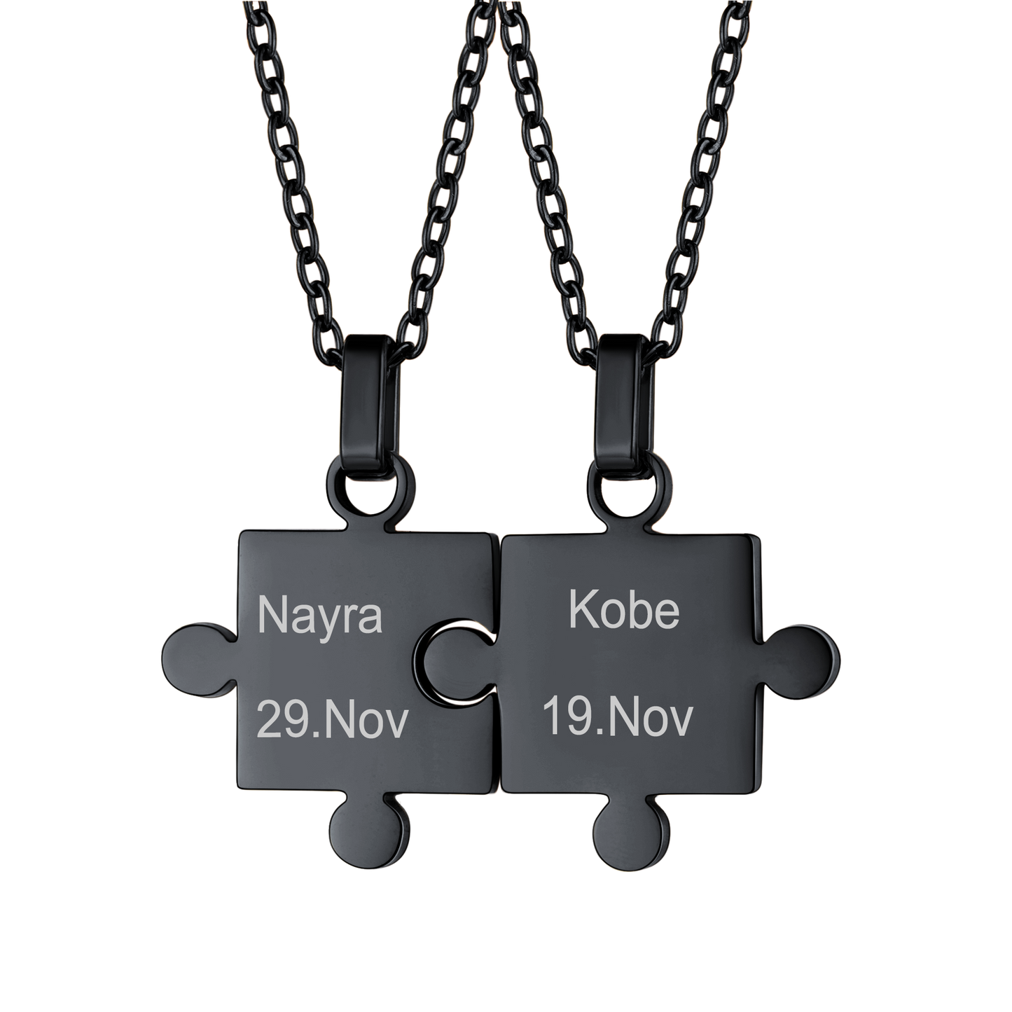 Custom Puzzle Piece Matching Pendant Necklaces Set for Family Best Friends