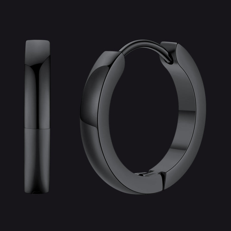 Classic Stainless Steel Huggie Hoop Earrings for