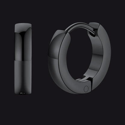Classic Stainless Steel Huggie Hoop Earrings for