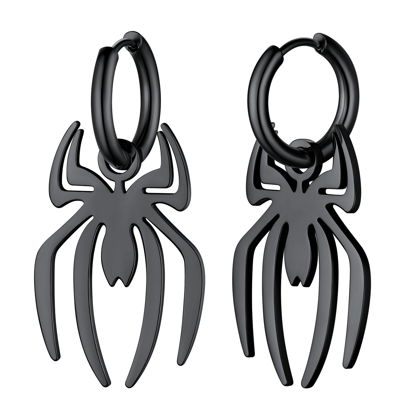 Halloween Spider Drop Hoop Earrings for