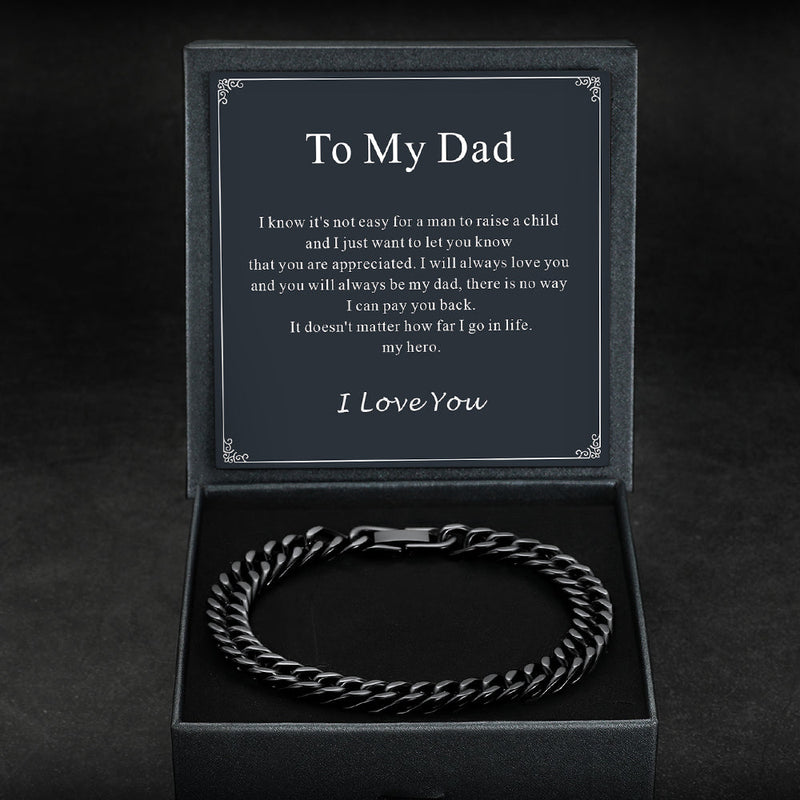 Cuban Chain Bracelet Gift for /dad/son, 8/12/17mm Width