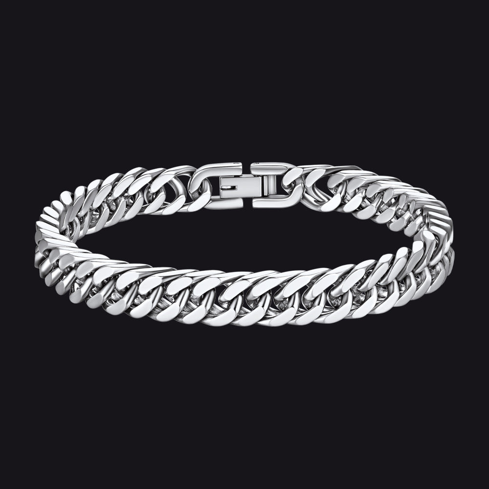 Miami Cuban Link Chain Bracelet for in Stainless Steel
