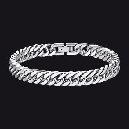 Miami Cuban Link Chain Bracelet for in Stainless Steel