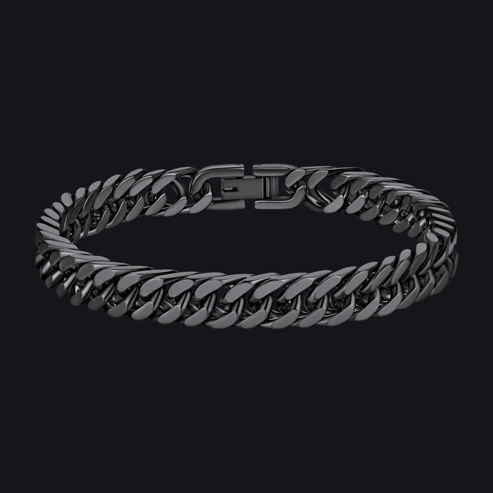 Cuban Chain Bracelet Gift for /dad/son, 8/12/17mm Width