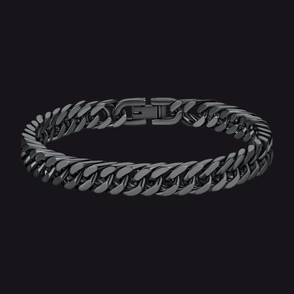 Cuban Chain Bracelet Gift for /dad/son, 8/12/17mm Width