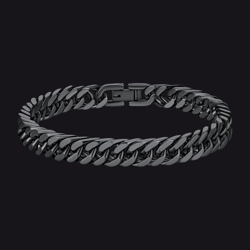 Cuban Chain Bracelet Gift for /dad/son, 8/12/17mm Width