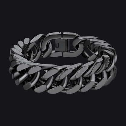 Cuban Chain Bracelet Gift for /dad/son, 8/12/17mm Width