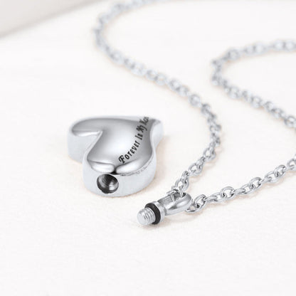 Customized Heart Urn Necklace for Ashes Memorial Gift