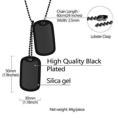 Custom Military Army Double-side Dog Tag Necklace for