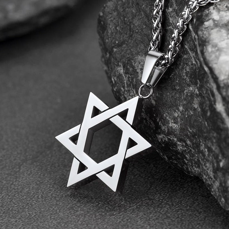 Jewish Magen Star of David Necklace for