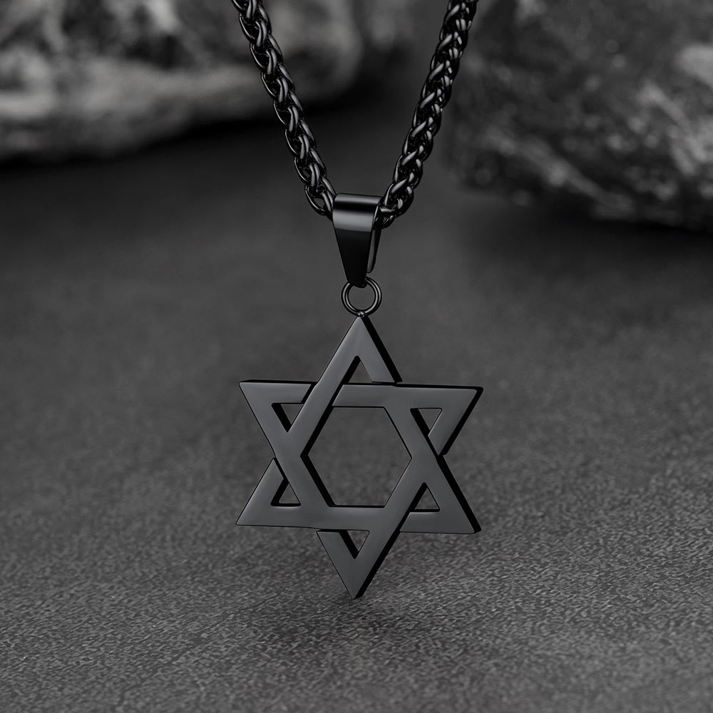 Jewish Magen Star of David Necklace for