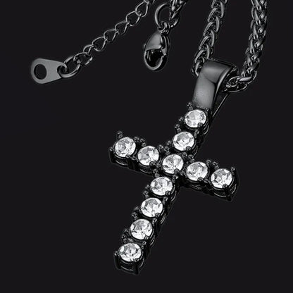 Cubic Zirconia Cross Necklace Pendant for /