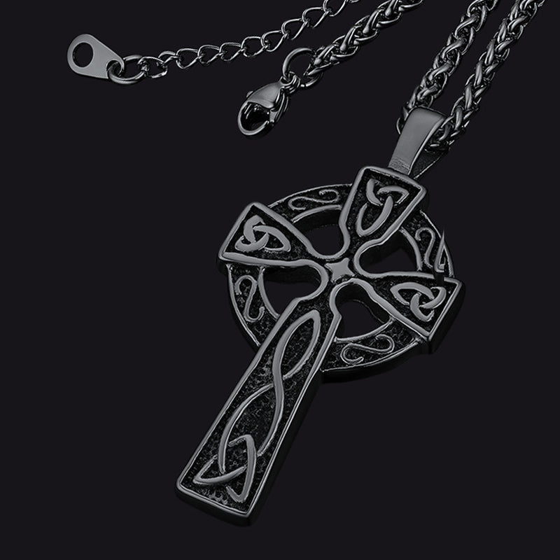 Large Celtic Cross Necklace Pendant for