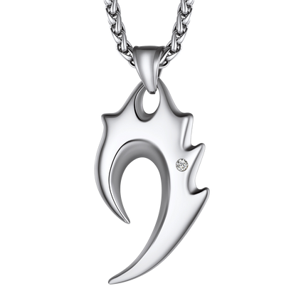 Spear Wolf Teeth Pendant Necklace for