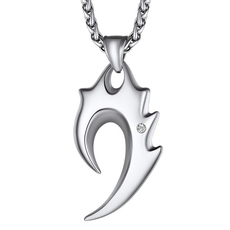 Spear Wolf Teeth Pendant Necklace for