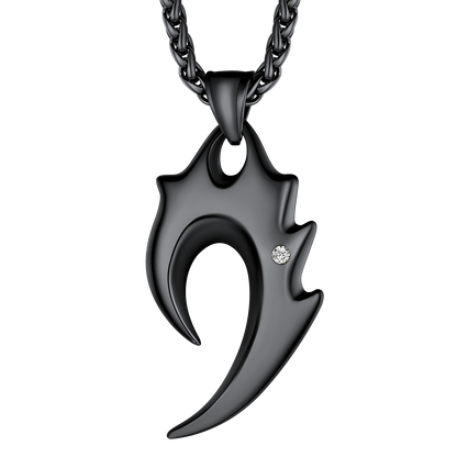 Spear Wolf Teeth Pendant Necklace for