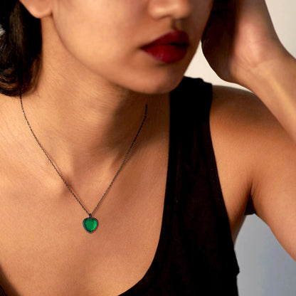 Personalized Cremation Heart Birthstone Urn Ashes Necklace for