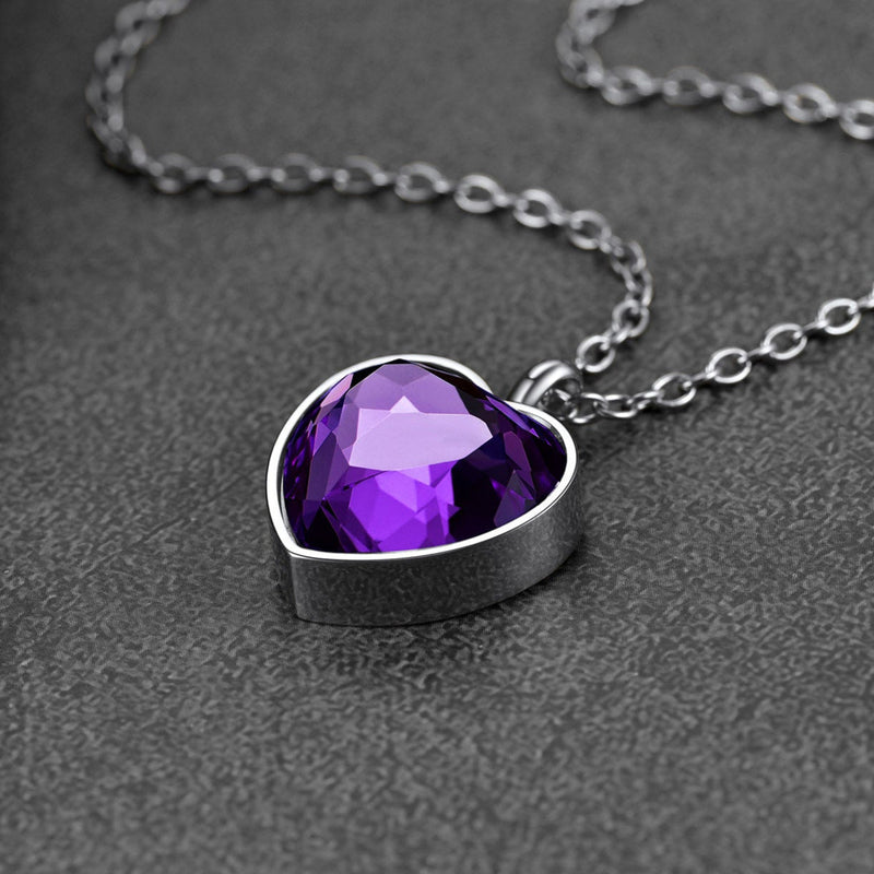 Personalized Cremation Heart Birthstone Urn Ashes Necklace for